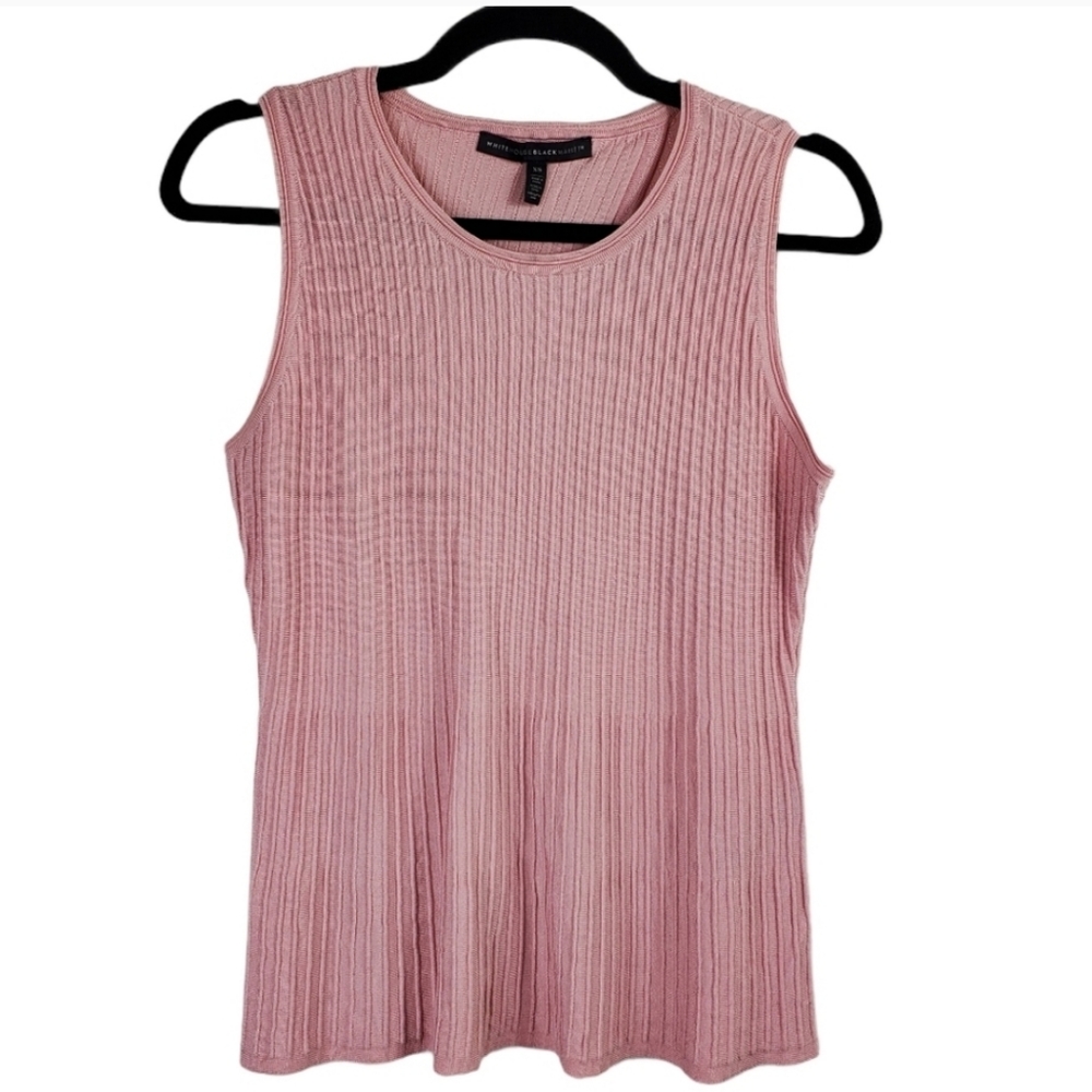 White House Black Market Tank Womens XSmall Knit Ribbed Spring‎ Office Shower S